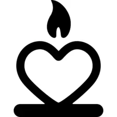 Candle with a heart