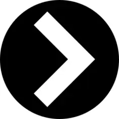 Right arrow angle in circular filled button