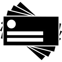 Business card pieces