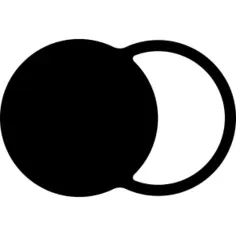 Two circles sign one black other white