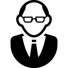 Bald Man with Tie and Glasses