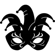 Buffoon carnival mask for eyes