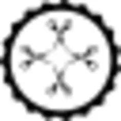 Four scissors in a badge