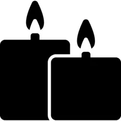 Relaxing spa light of burning candles couple