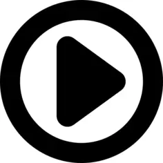 Play movie button with a triangle in a circle