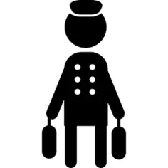 Bell boy with baggage