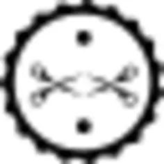 Scissors couple in hair salon badge