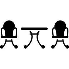 Table and two chairs set for back yard