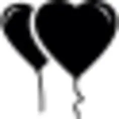 Two Heart shaped balloons