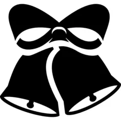 Christmas bells with ribbon