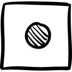 Rec with sketched button square