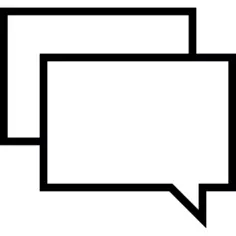 Rectangular speech bubbles