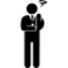 Man in suit smoking a cigarette