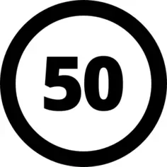 50 Speed Limit Sign