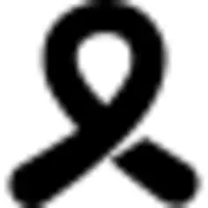 Symbolic cancer ribbon