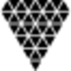 Polygonal diamond shape of small triangles