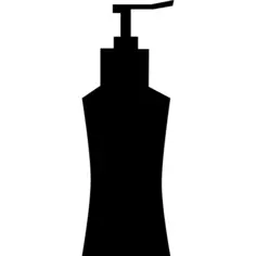Liquid soap container bottle black silhouette side view