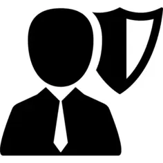 Businessman with shield