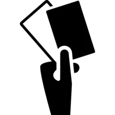 Hand holding two soccer cards