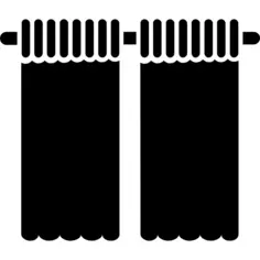 Livingroom black curtains