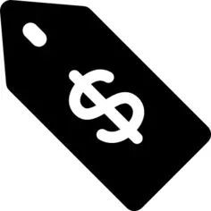 Price tag with dollar symbol