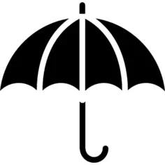 Open umbrella outline