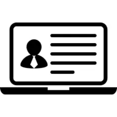 Personal data visualization in a laptop monitor