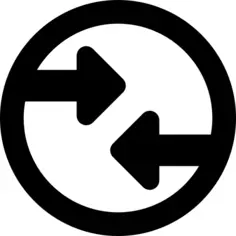 arrows inside  circle