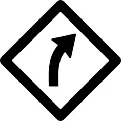 Right curve sign