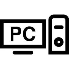 PC computer and monitor outlines