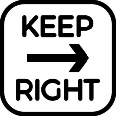 Keep right signal