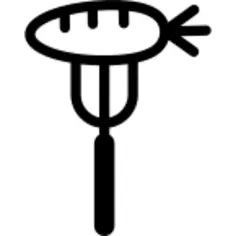 Baby carrot on a fork