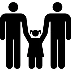Men couple with a daughter