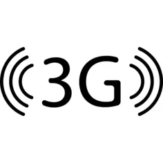 3G signal phone interface symbol