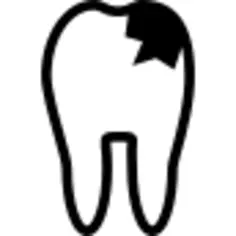 Tooth outline with caries