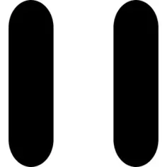 Music pause button pair of lines