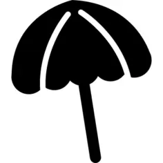 Black beach umbrella