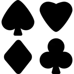 Four bridge cards symbols