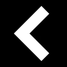 Back angle arrow in square interface button