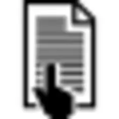 Hand pointing text paper