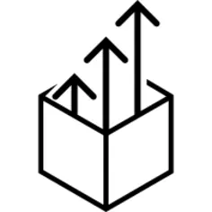 三个箭头形成一个盒子