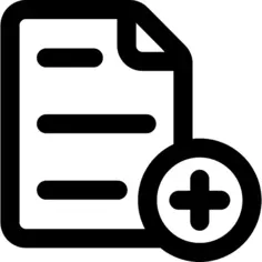 Text file add outlined interface button