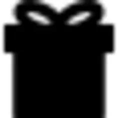 Gift box black shape