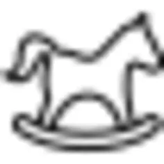 Horse rocker outline from side view