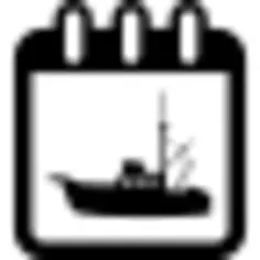 Boat travel date daily calendar page interface symbol