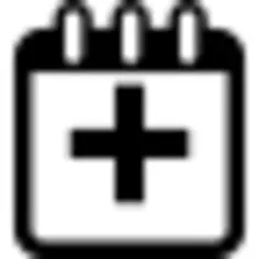 Calendar page with a cross sign