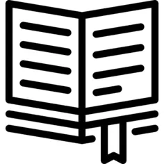 Open Book with Bookmark