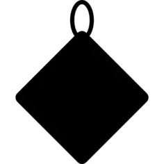 Cloth for kitchen rotated square or label for commerce