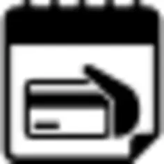 Credit card day reminder calendar interface symbol