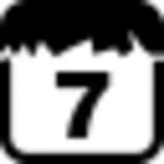 Daily calendar page of day 7 interface symbol